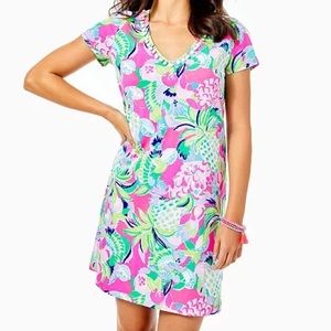 LILLY PULITZER ETTA V-NECK DRESS, MULTI RAISE THE BAR